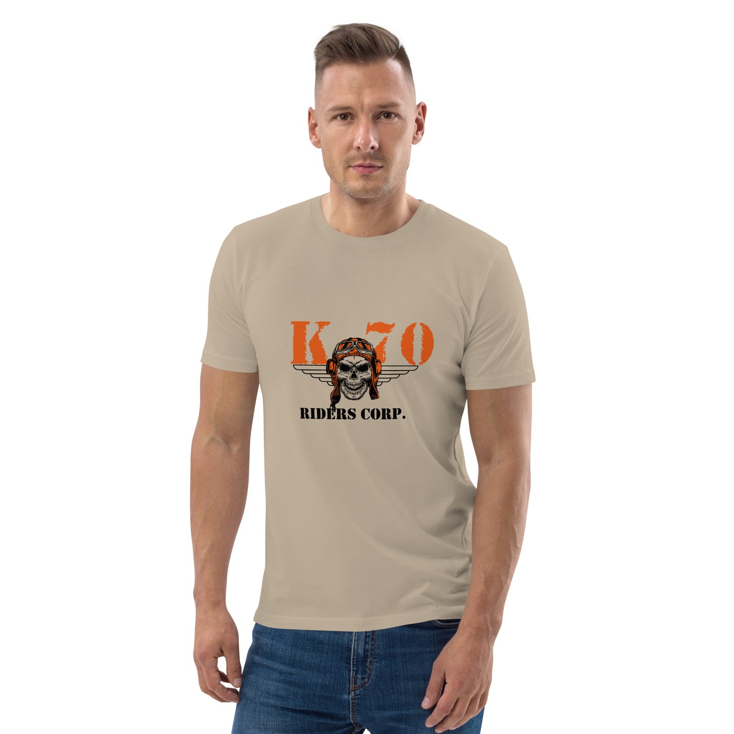 
                  
                    K70 Riders T-shirt unisexe en coton biologique
                  
                