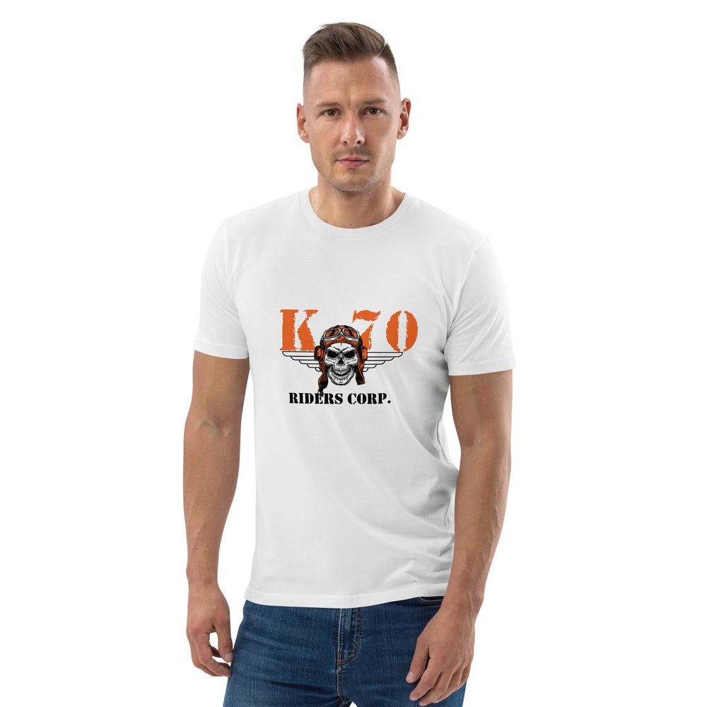 
                  
                    K70 Riders T-shirt unisexe en coton biologique
                  
                