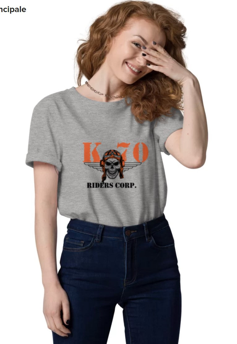 
                  
                    K70 Riders T-shirt unisexe en coton biologique
                  
                