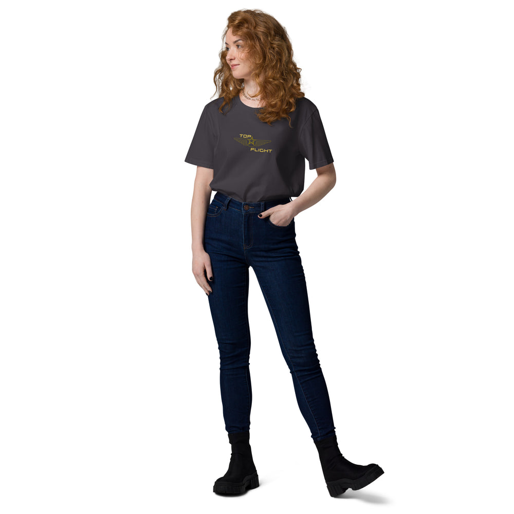 
                  
                    TOP FLIGHT the stylish unisex organic cotton T-shirt
                  
                