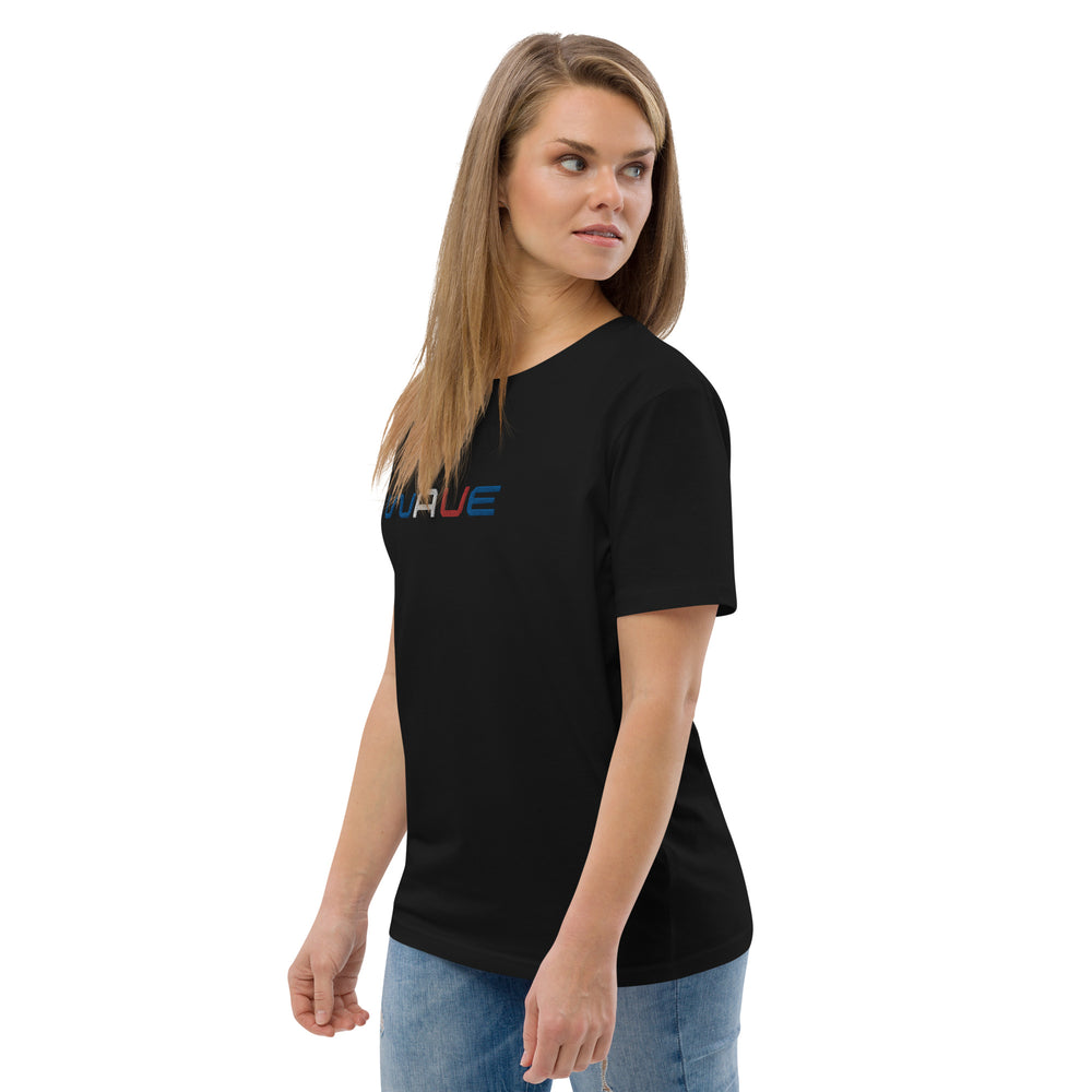 
                  
                    WAVE T-shirt unisexe en coton biologique brodé
                  
                