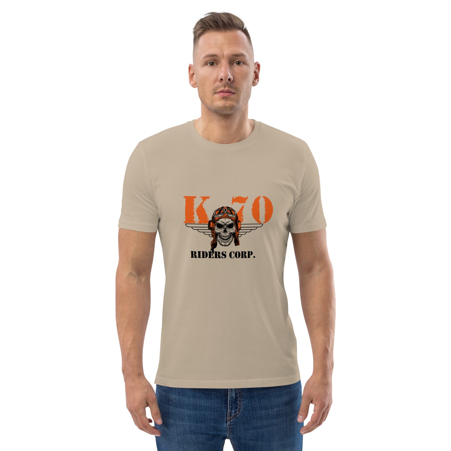 
                  
                    K70 Riders T-shirt unisexe en coton biologique
                  
                