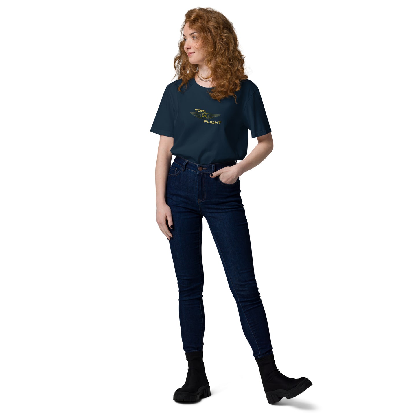 
                  
                    TOP FLIGHT the stylish unisex organic cotton T-shirt
                  
                