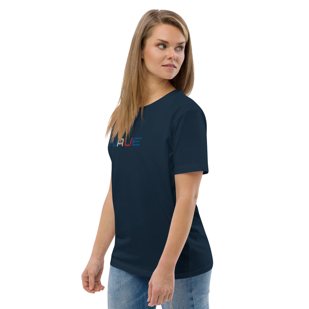 
                  
                    WAVE T-shirt unisexe en coton biologique brodé
                  
                