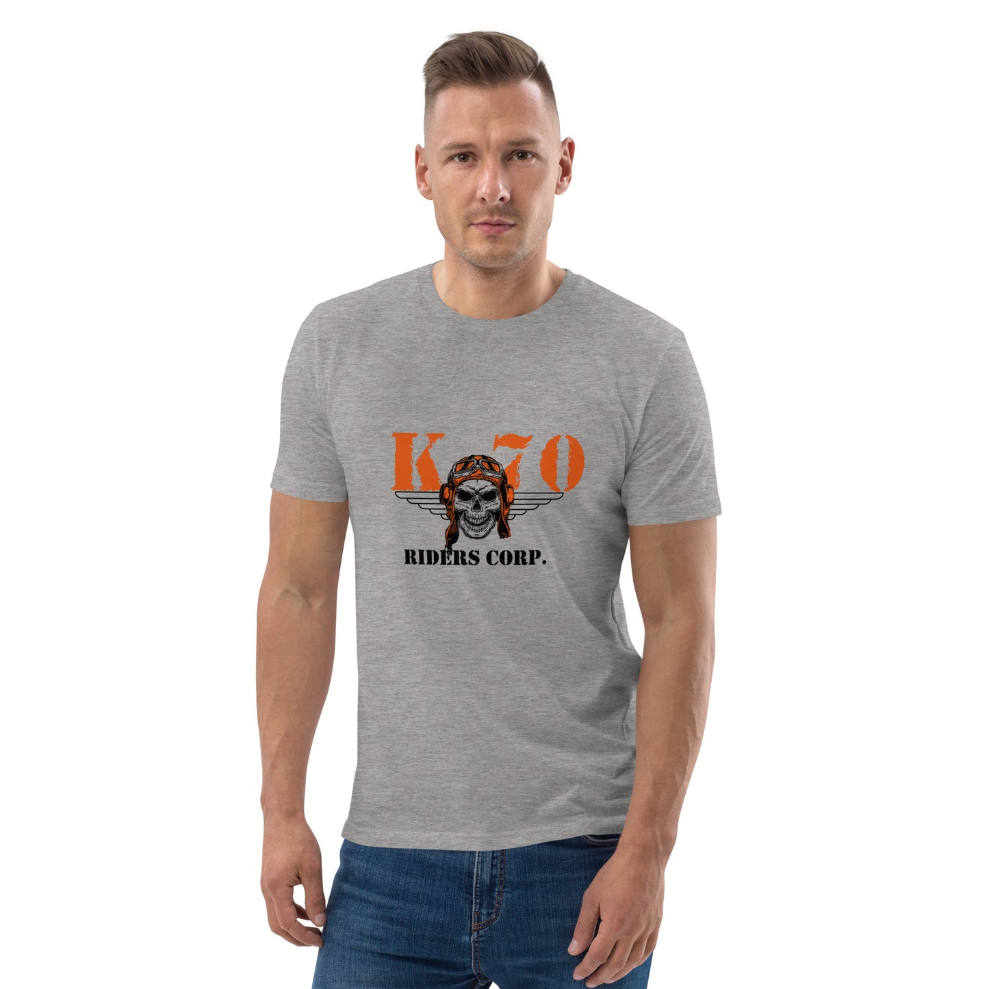 
                  
                    K70 Riders T-shirt unisexe en coton biologique
                  
                