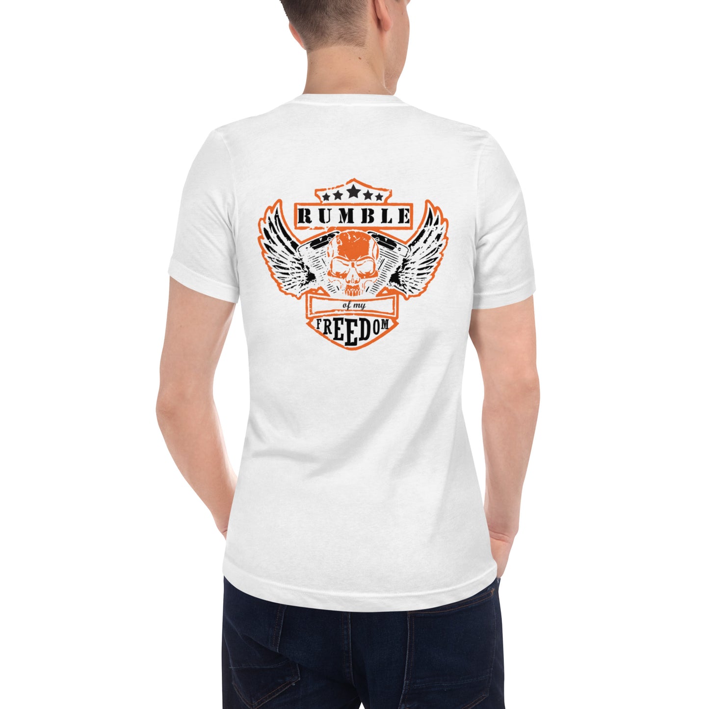
                  
                    Rumble of Freedom Unisex Short Sleeve V-Neck T-Shirt
                  
                